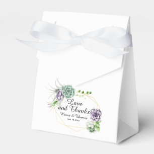 Desert Succulent Wedding Favor Box