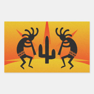 Desert Sun Cactus Southwest Kokopelli Sticker