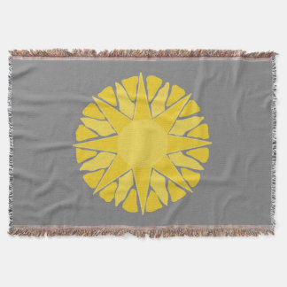 Desert Sun! grey Throw Blanket