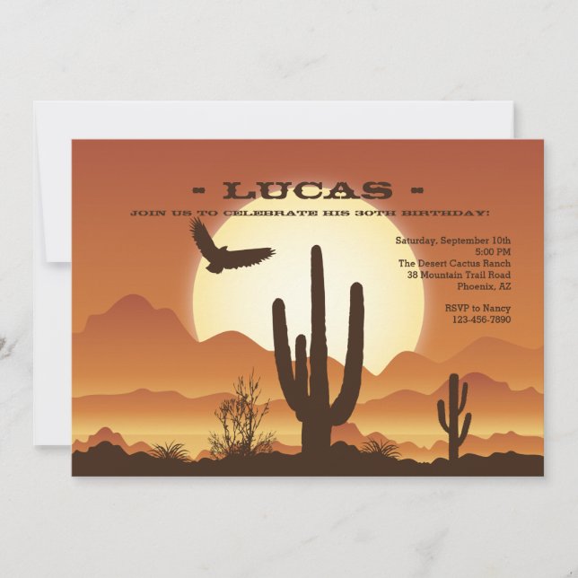 Desert Sun Invitation (Front)