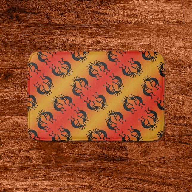 Desert Sun Southwest Design Kokopelli Pattern Bath Mat (Creator Uploaded)