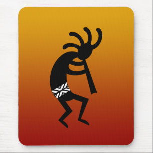 Desert Sunet Kokopelli Southwest Orange Mouse Pad