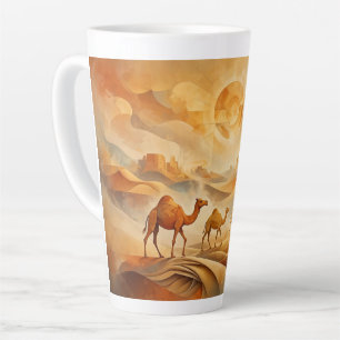 Desert Sunrise Camels Shifting Sands Latte Mug