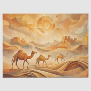Desert Sunrise Camels Shifting Sands Tissue Paper