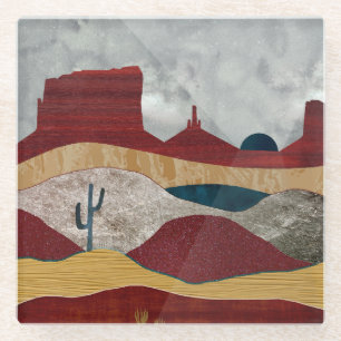 Desert Sunrise Glass Coaster