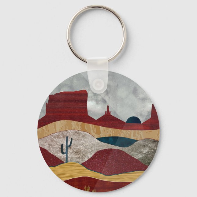 Desert Sunrise Keychain (Back)