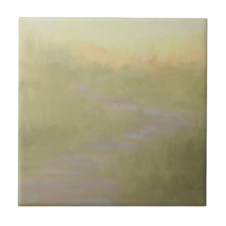 Desert Sunrise Morning Sagebrush Trail Abstract Tile