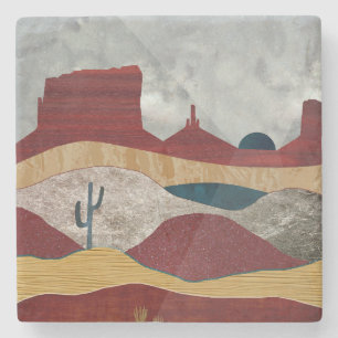 Desert Sunrise Stone Coaster