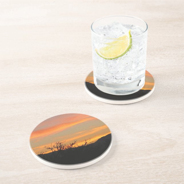 Desert Sunrise Watercolor  Coasters (Side)
