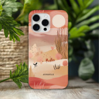 Desert Sunset Abstract Floral Personalized Name