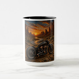 Desert Sunset Bobber Mosaic Art Mug