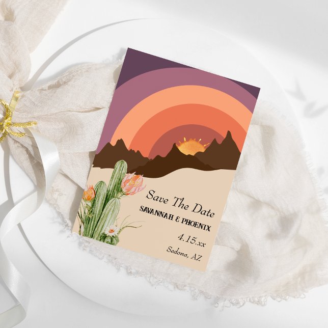 Desert Sunset Destination Wedding Save The Date (Creator Uploaded)