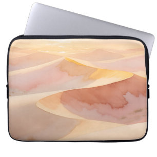Desert Sunset Dunes Watercolor Laptop Sleeve