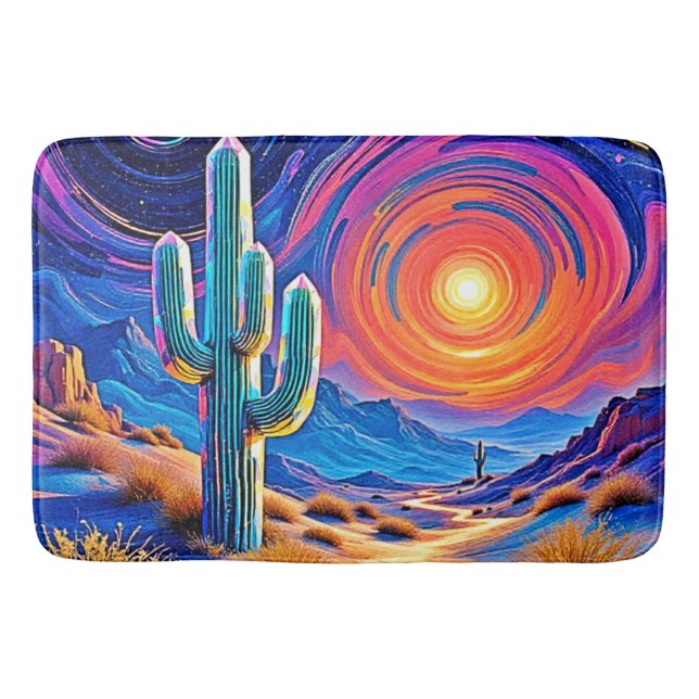 Desert Sunset Glow Bath Mat (Front)
