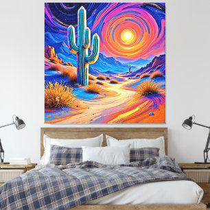Desert Sunset Glow Canvas Print