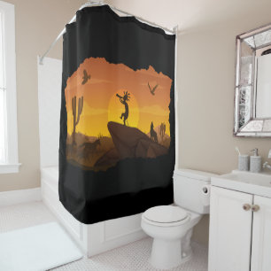 Desert Sunset Horses, Wolves and Birds Kokopelli 