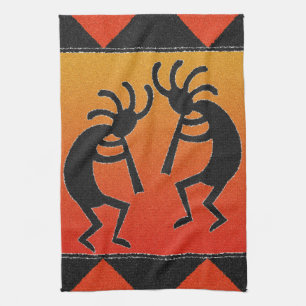 Desert Sunset  Kokopelli Southwest Kitchen Towel
