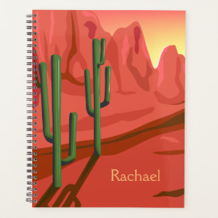 Desert Sunset Landscape Personalized Planner