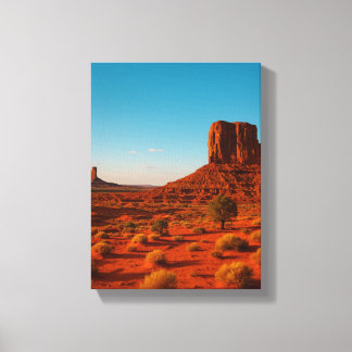 Desert Sunset Monument Landscape Canvas Print