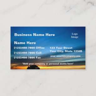 Desert Sunset near Historic Route 66 Business Card