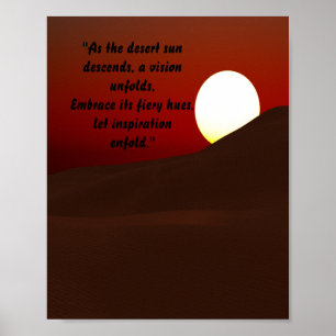 Desert Sunset Personalized landscape  Poster