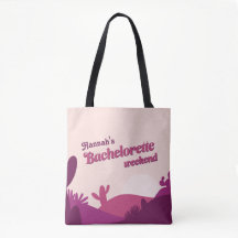 Desert Sunset Pinks Bachelorette Weekend Tote Bag