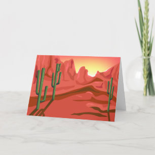 Desert Sunset Red Rock Greeting Card