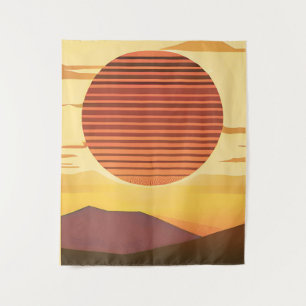 Desert Sunset Rust Orange and Brown Tapestry