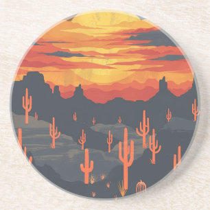 Desert Sunset Sandstone Coaster