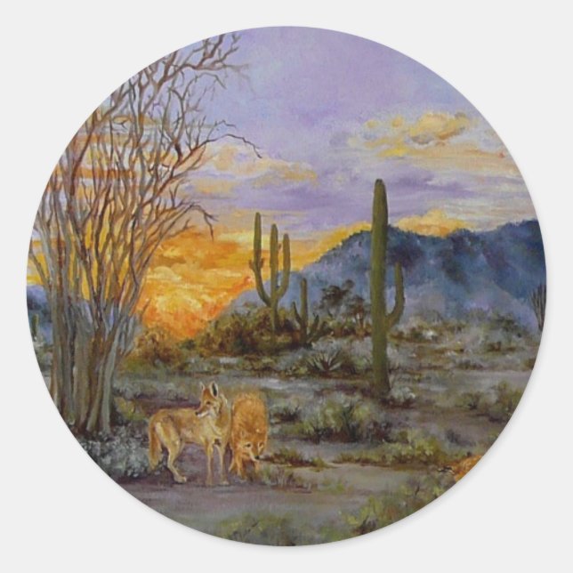 'Desert Sunset' stickers (Front)