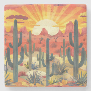 Desert Sunset Stone Coaster