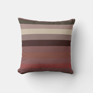 Desert Sunset Stripes Throw Pillow
