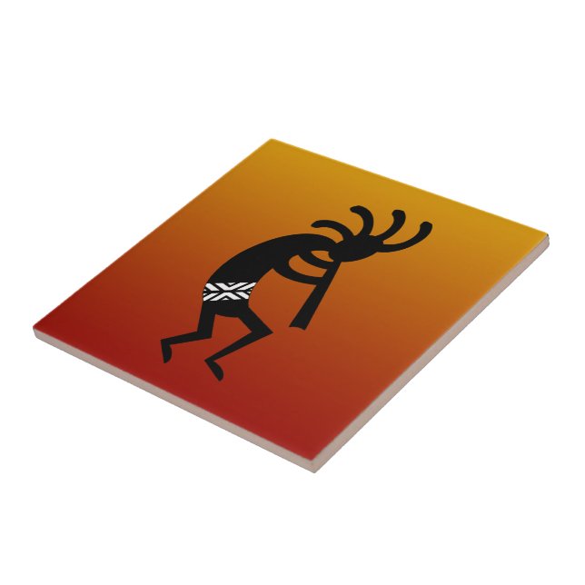Desert Sunset Sud-Ouest Kokopelli Carreaux en céra (Côté)