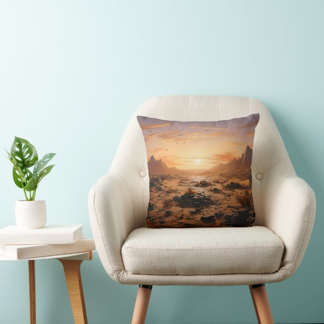 Desert Sunset Throw Pillow (Chair)