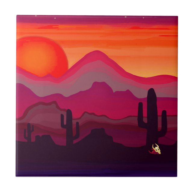 Desert Sunset Tile (Front)
