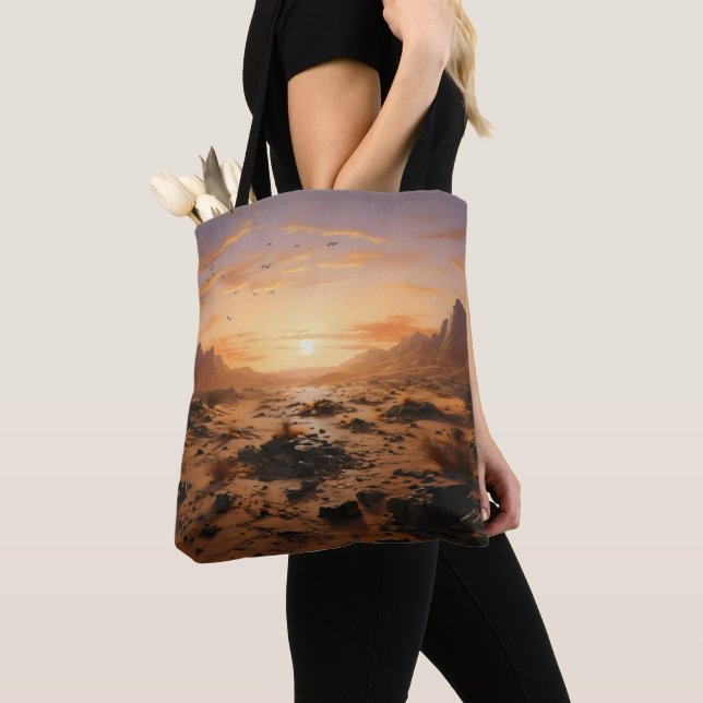 Desert Sunset Tote Bag (Close Up)