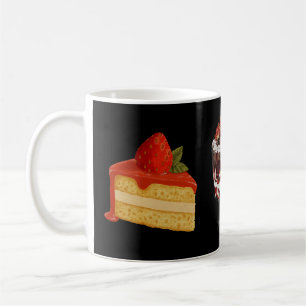 Desert sweet cake and ice cream. coffee mug