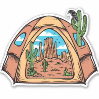 Desert Tent Camping Cactus Wildlife 