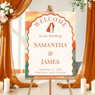 Desert Terracotta Arch Welcome Board Acrylic Sign