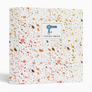 Desert Terrazzo Pattern Blow Dryer Binder