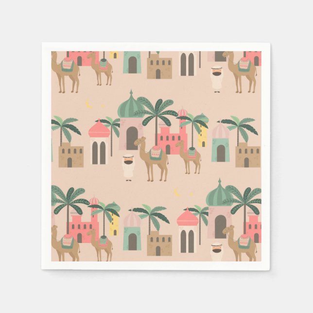 Desert Themed Baby Shower Party Paper  Napkin (Front)