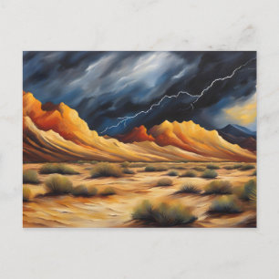 Desert Thunderstorm Postcard
