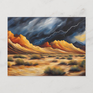 Desert Thunderstorm Postcard