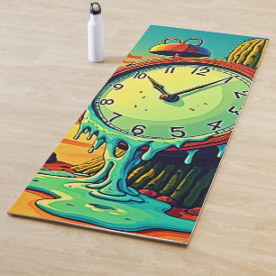 Desert Time Melts Away Clock Yoga Mat