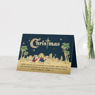 Desert Travelers Christian Christmas Card w/Verse