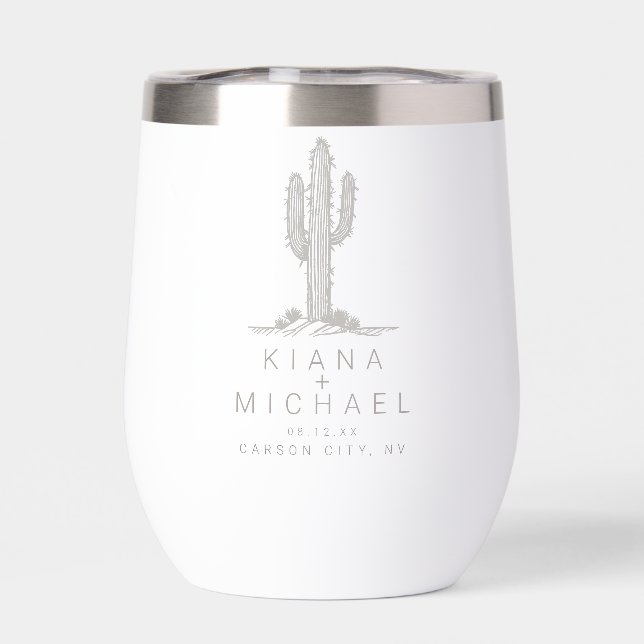 Desert Vibes Mariage Cactus Motif ID1019 (Arrière)