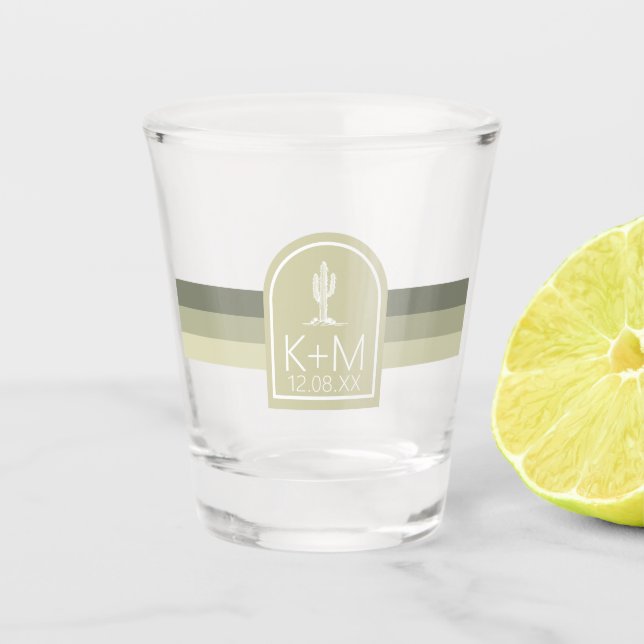 Desert Vibes Wedding Sage ID1019 Shot Glass (Front)