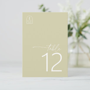 Desert Vibes Wedding Table Number Sage ID1019