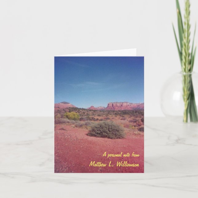 Desert Vista Blank Personalized Note Cards (Front)