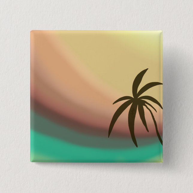 Desert Wave 2 Inch Square Button (Front)